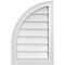 Ekena Millwork Quarter Round Top Left Surface Mount PVC Gable Vent w/ 2"W x 1-1/2"P Brickmould Frame, 16"W x 24"H GVPQL16X2402SN - alternate 1